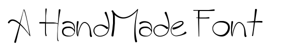 A HandMade Font font preview